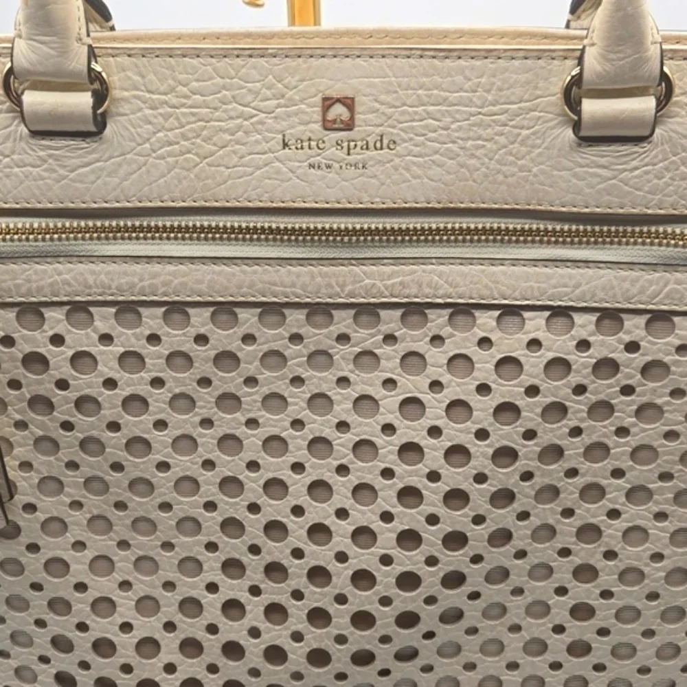 KATE SPADE Perri Lane Lynne Tote Ivory Leather